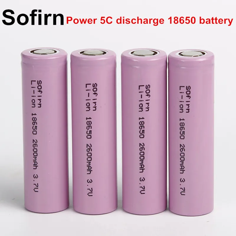 Sofirn перезаряжаемый аккумулятор 18650 мощность 5C разряд литий ионный 3 7 в 2600 мАч