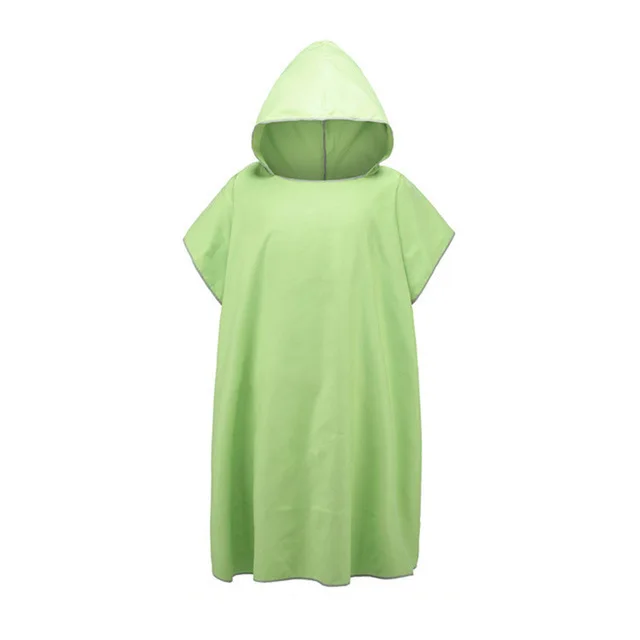 Быстросохнущие банные полотенца из микрофибры для взрослых женщин и мужчин, пляжное полотенце, одежда для плавания, Халат с капюшоном - Цвет: Green