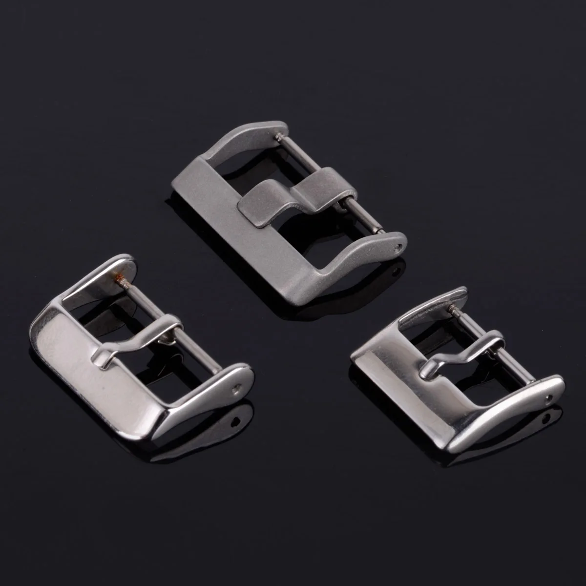 10pcs 18mm/20mm/22mm Stainless Steel Square Clasp Strap For Watch Bands Buckles decoration DIY Accessory watchband Clasp