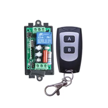 

AC 220V 1CH 10A Wireless Remote Control Switch Relay Output Radio Receiver Module + Black/White Waterproof Transmitter