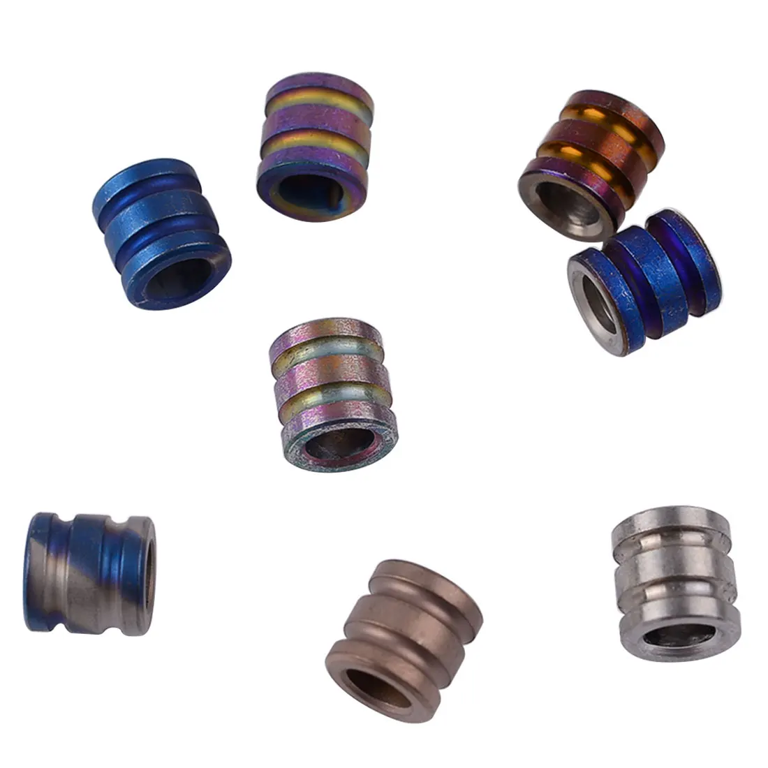

Titanium Alloy Knife Beads Paracord Umbrella Rope Cord Outdoor Knife EDC Solid Knife Titanium Alloy Multi Tools Gadgets Pendant