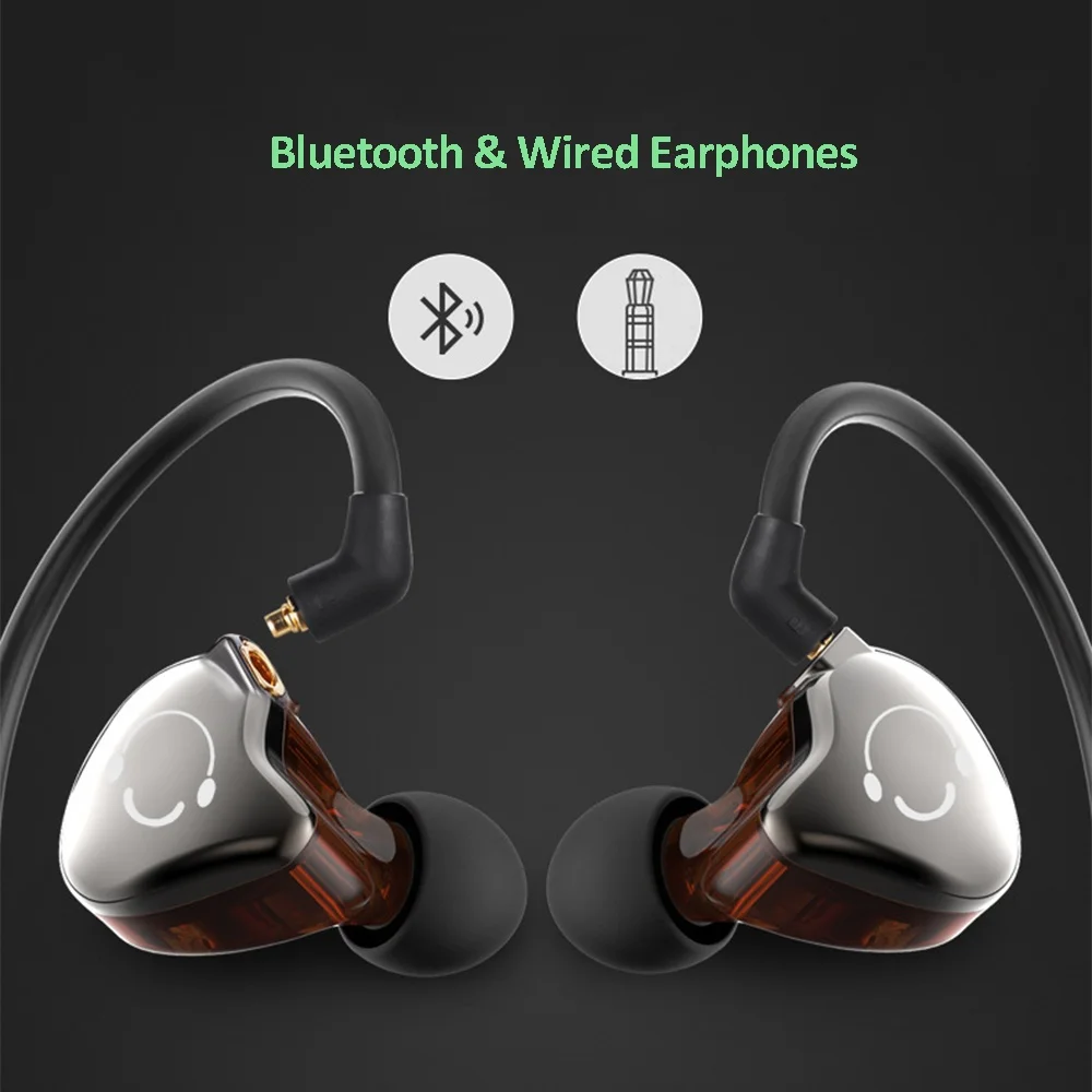 2 In 1 Detachable Wireless Bluetooth 3 5mm Wired Earphone Stereo 