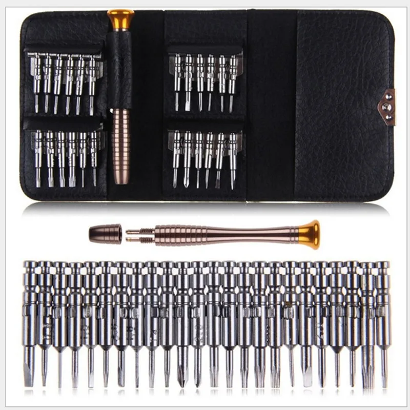 

Прецизионная отвертка Torx, 25 в 1, набор инструментов для ремонта кошелька, сотового телефона, электроники, ПК, ручной инструмент