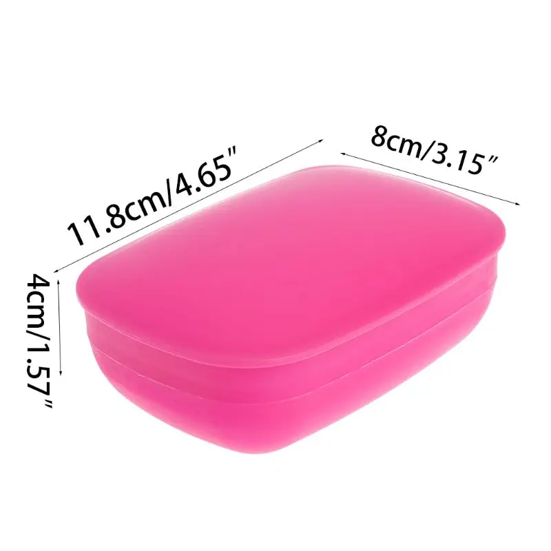 المحمولة الحمام تخزين صابون الأطباق مربع السفر قوي ختم تسرب واقية حالة حامل الحلو الحلوى اللون الحاويات 11.8x8x4 سنتيمتر