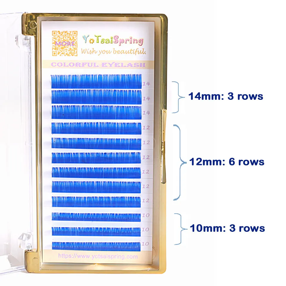 

0.07 / 0.15 Dark Blue Individual Eyelash Extensions Coloured Blue Lashes for Beauty Makeup