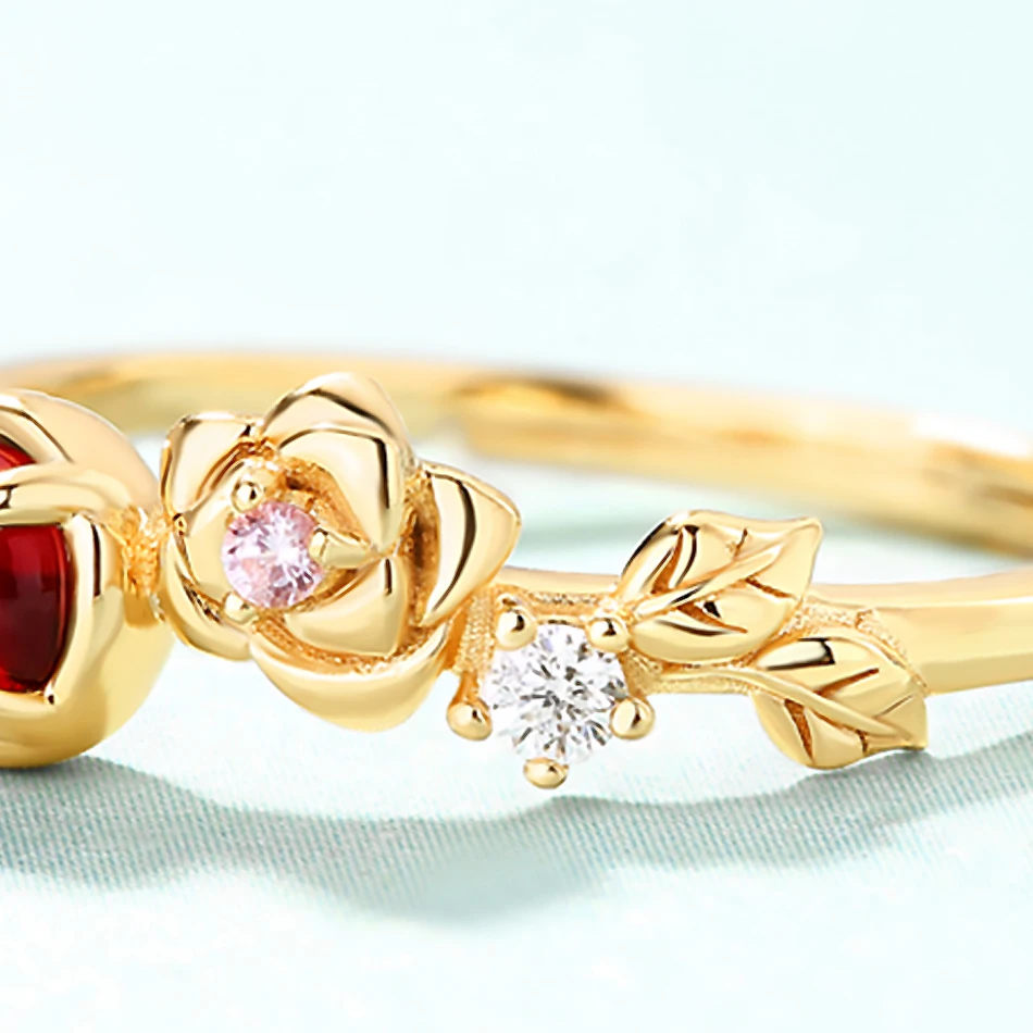 ALLNOEL 925 Sterling Silver Ring For Women  Garnet Zircon Ring Natural Stone Luxury Jewelry Gift For Woman 2019 Valentine's Day  (5)