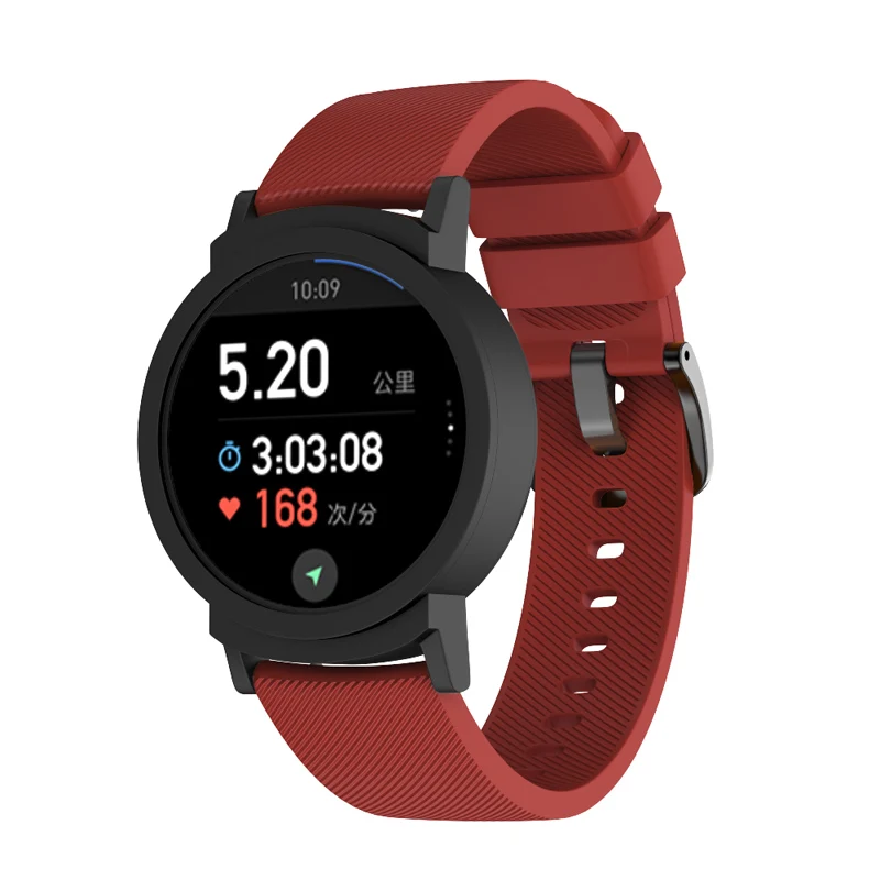 Замена силиконовых часов браслет для Ticwatch E смарт-часы SD998 - Цвет: Красный