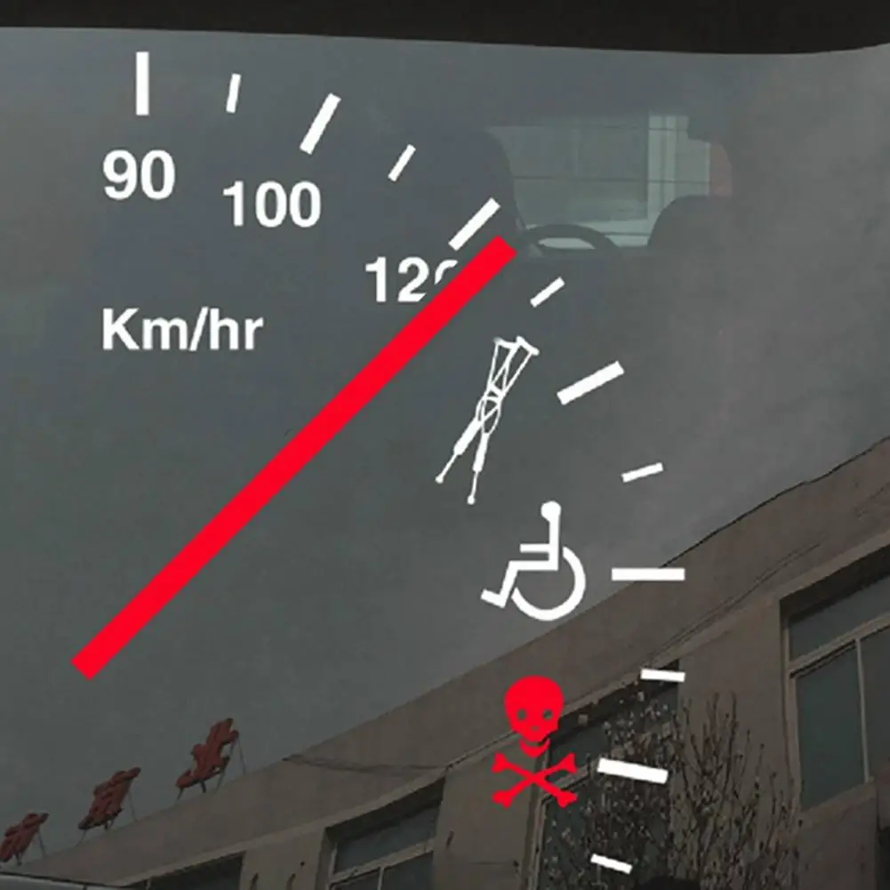 

Speeding Safe Warning Speedometer Waterproof Car Rear Windshield Sticker Decal