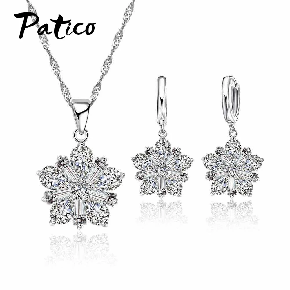 Charming New Women Jewelry Sets Real 925 Sterling Silver Austrian