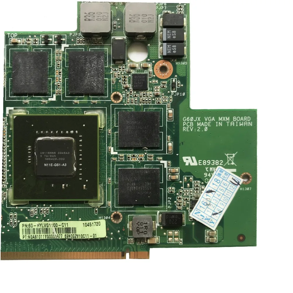 Высококачественная графическая карта для Asus G60JX памяти GTS360M GTX 360M 1 ГБ 100%