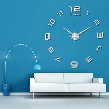 

2020 Digital New Clock Watch Wall Clock diy Wall Clock Acrylic Mirror Home Decor Living Room Quartz Pin Free Shipping