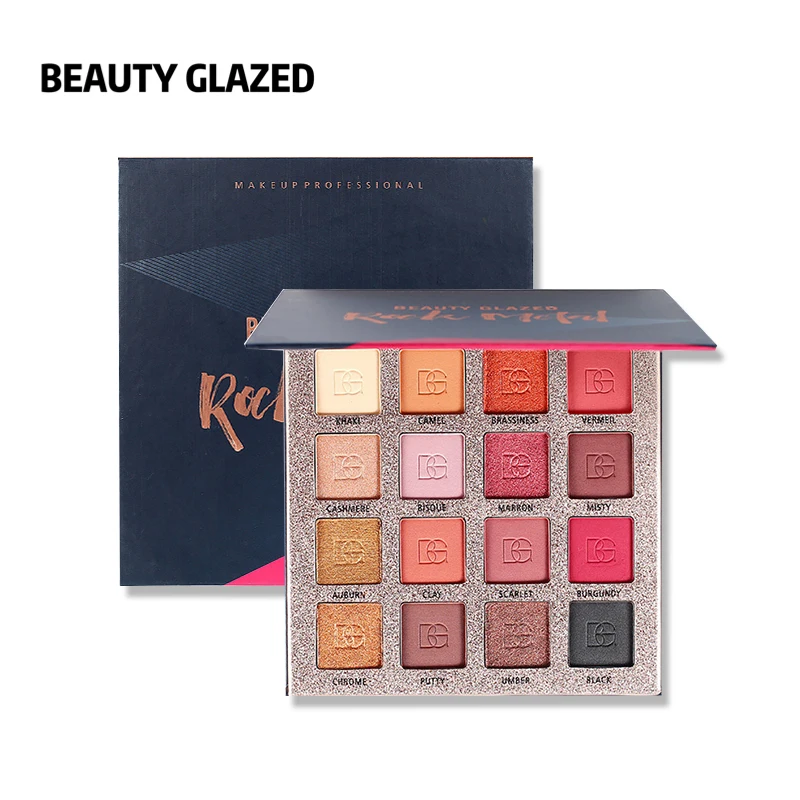 Beauty Glazed 16 цветов матовые тени для век Палитра стойкие блестящие мерцающие