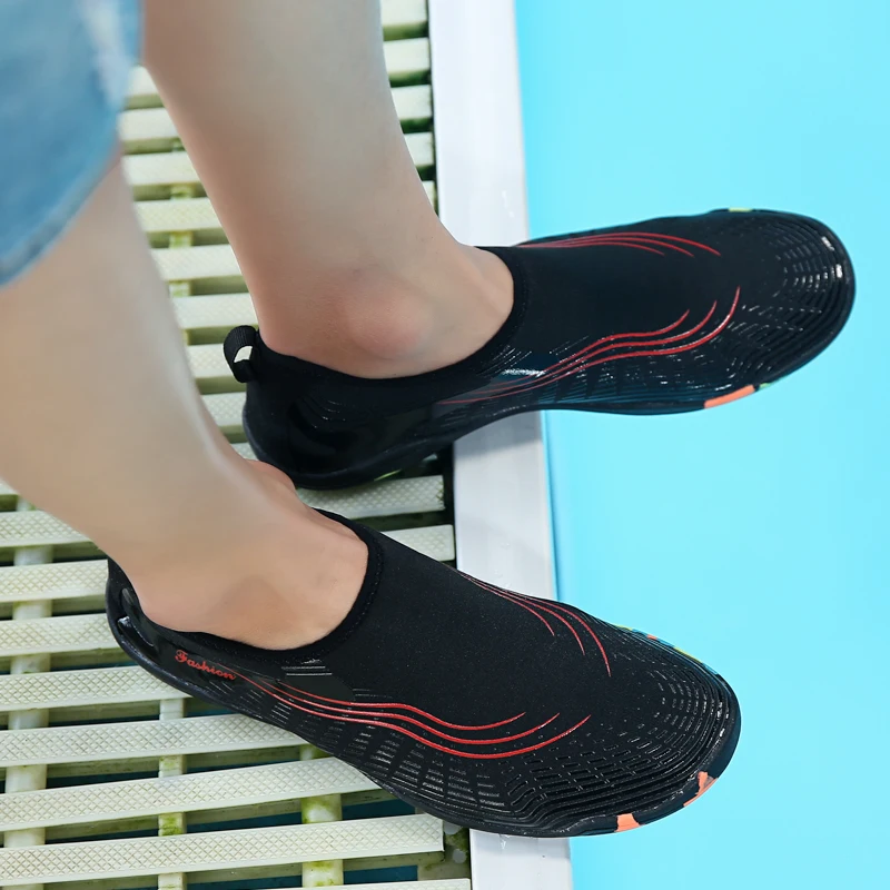 Мужская обувь для бассейна легкие быстросохнущие Открытый обувь для преодоления воды Для женщин дышащие туфли для танцев для плавания, занятий серфингом на Йога Пляжные водонепроницаемая обувь