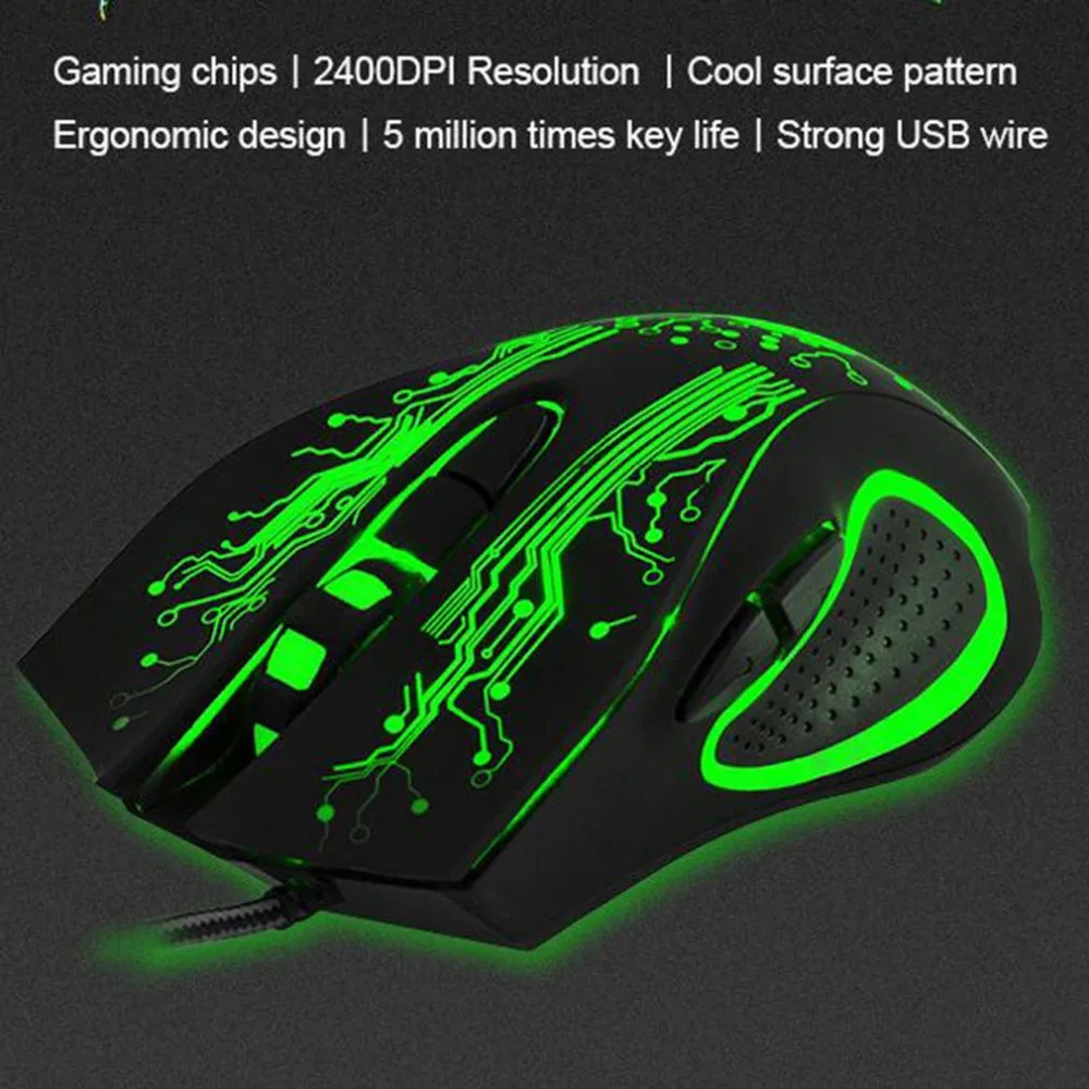 X9 LED Optical Mouse 6 Buttons USB Wired Gaming Mouse for Computer Professional Gamer Mouse for PC Laptop Plug and Play