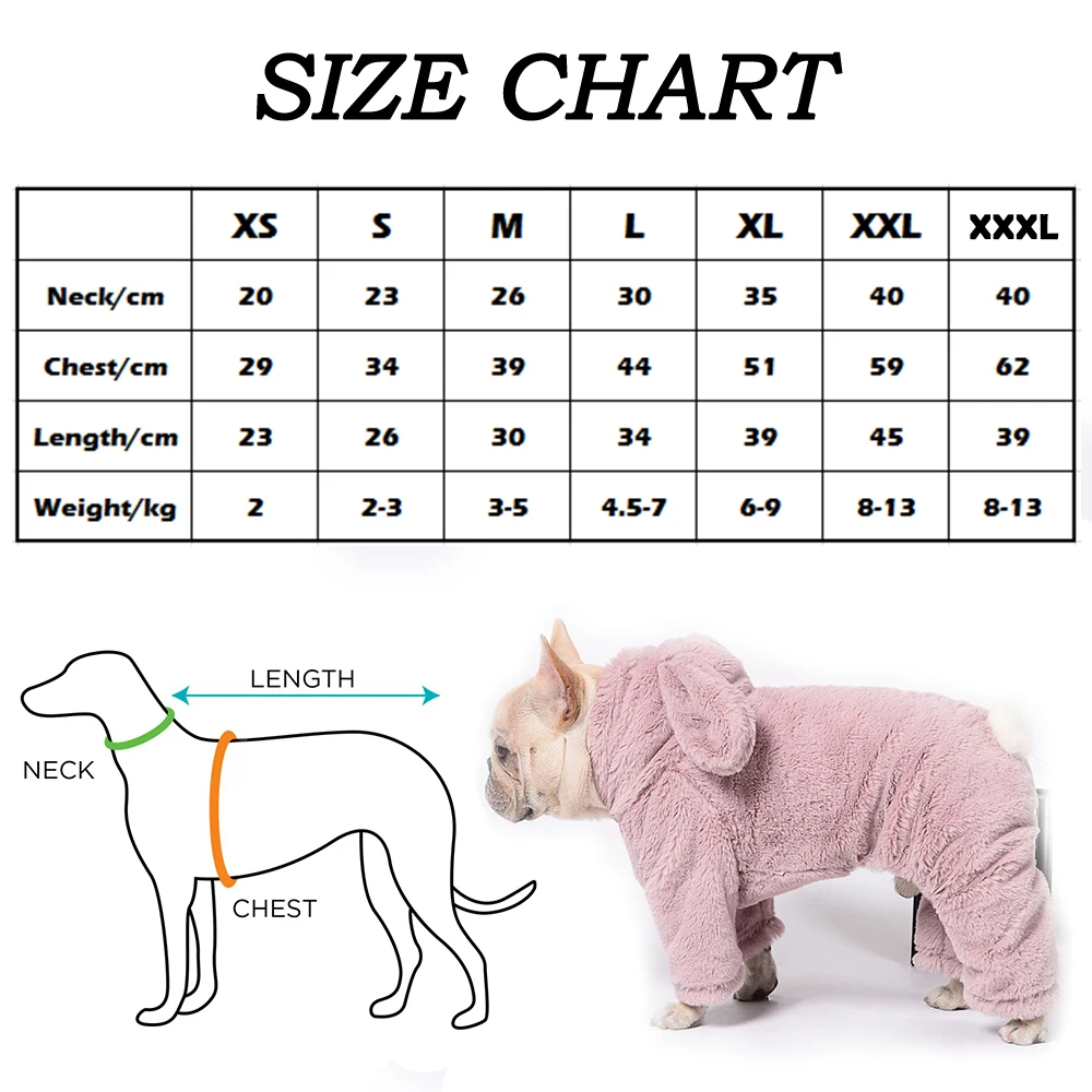 Одежда для собак, зимняя теплая одежда для домашних животных, повседневные пальто для маленьких собак, одежда для щенков, куртка, французский бульдог, кролик CL0152