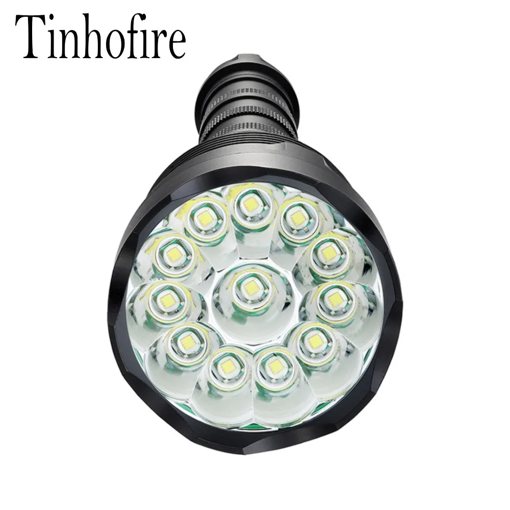Tinhofire CX12 12xT6 12xcree XM-L T6 22000 люмен 5-режим светодиодный фонарик Фонарь Лампа черного цвета