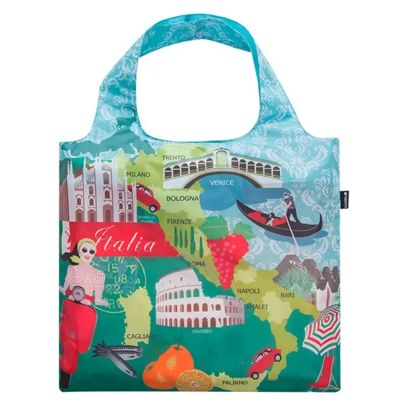 Складные Удобные сумки многоразового использования для Покупок Сумка утилизация отходов сумки - Цвет: H-Italy
