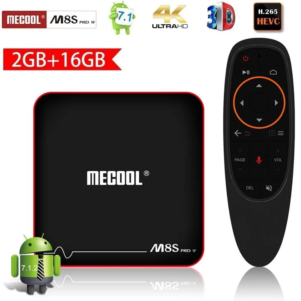 

Android 7.1.2 TV Box M8S PRO W Amlogic S905W Quad core 2GB RAM 16GB ROM 2.4G WiFi set-top box HD 3D Voice Control Media Player