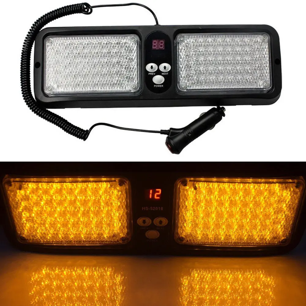 CYAN SOIL BAY Car Boat 12 Mode 86 LED Emergency Warning Visor Police