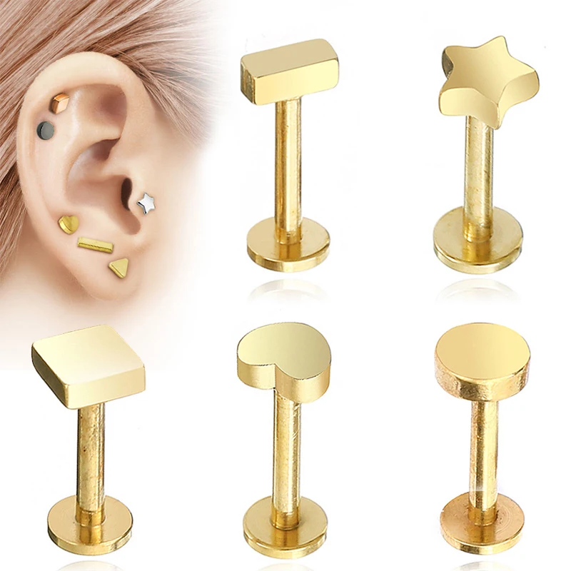 Внутренний спиральный хрящ Tragus Labret 1 шт. серьги штанга из нержавеющей стали
