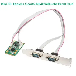 Mini PCI-e 2 порта RS422/485 плата последовательного доступа/EXAR 17V352/порт с защитой от перенапряжения/Управление потоком данных/точка к