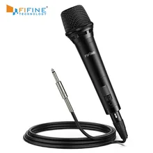 FIFINE динамический вокальный микрофон кардиоидный ручной микрофон с переключателем ВКЛ/ВЫКЛ для караоке, живого вокала, речи и т. д.-K8