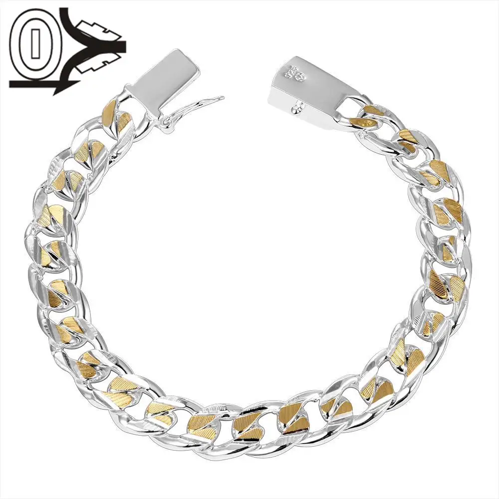 

2016 New Arrival Silver Plated Bracelet,Wedding Jewelry Accessories,Square Buckle Sideways 10M Dichroic Bracelets Bangle