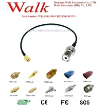 Сборка кабеля rf: SMA мужской прямо к UHF/PL259 женский прямо с RG174 кабель