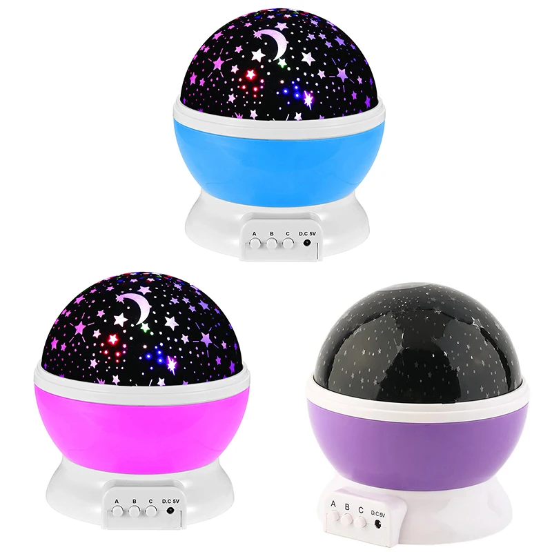 

Rotating LED Star Projector Lamp Starry Sky Novelty LED USB Night Light Romance Projection Lamp Starlight Star Lamp New