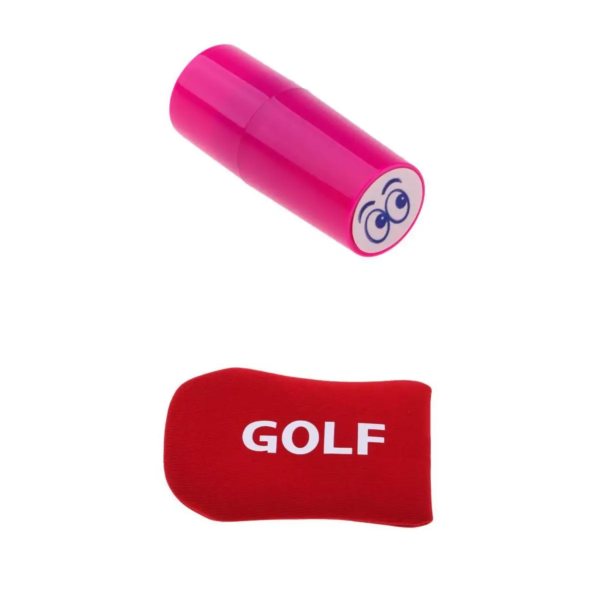 1x мяч для гольфа штамп Stamper Marker Eyes+ 1x колотушка для гольфа головной убор Putter Cover