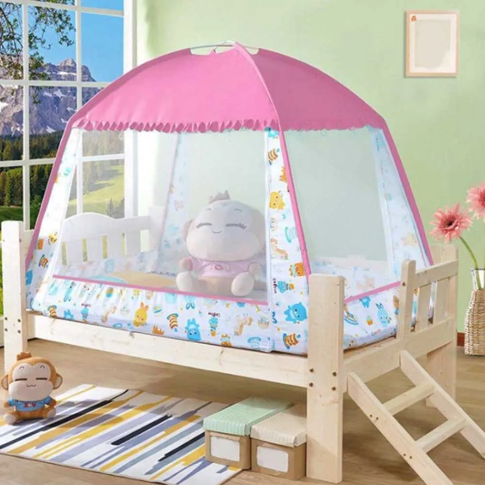 3 цвета детская кроватка антимоскитная Палатка против укусов комаров Indoor Складная сетка занавески для кровати палатка Украшения в спальню