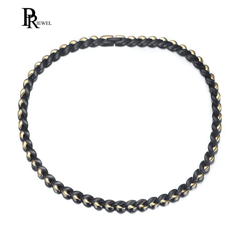 

19" Bio Health Women Choker Necklace Stainless Steel Chain Magnetic Adjustable Size free Tool