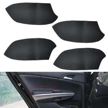 

beler 4pcs New Black Front & Rear Door Panels Armrest Skin Covers Leather fit for Honda Accord DIY 2008 2009 2010 2011 2012