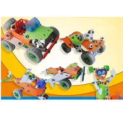 161 шт. DIY собрать 5 в 1 разбирать автомобиль игрушка набор для детей ясельного возраста, пластиковые строительные блоки игрушки