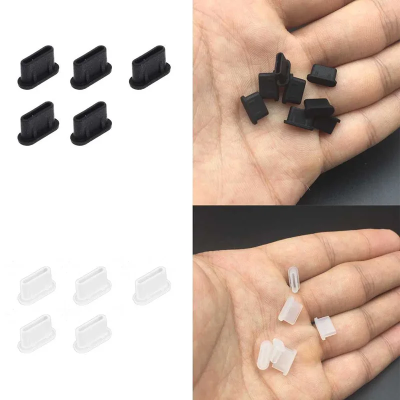 

5pcs Dustproof Cover Cap Jack Charger Plug Type-C Port Anti-dust For Mobile Phone Hi dropship