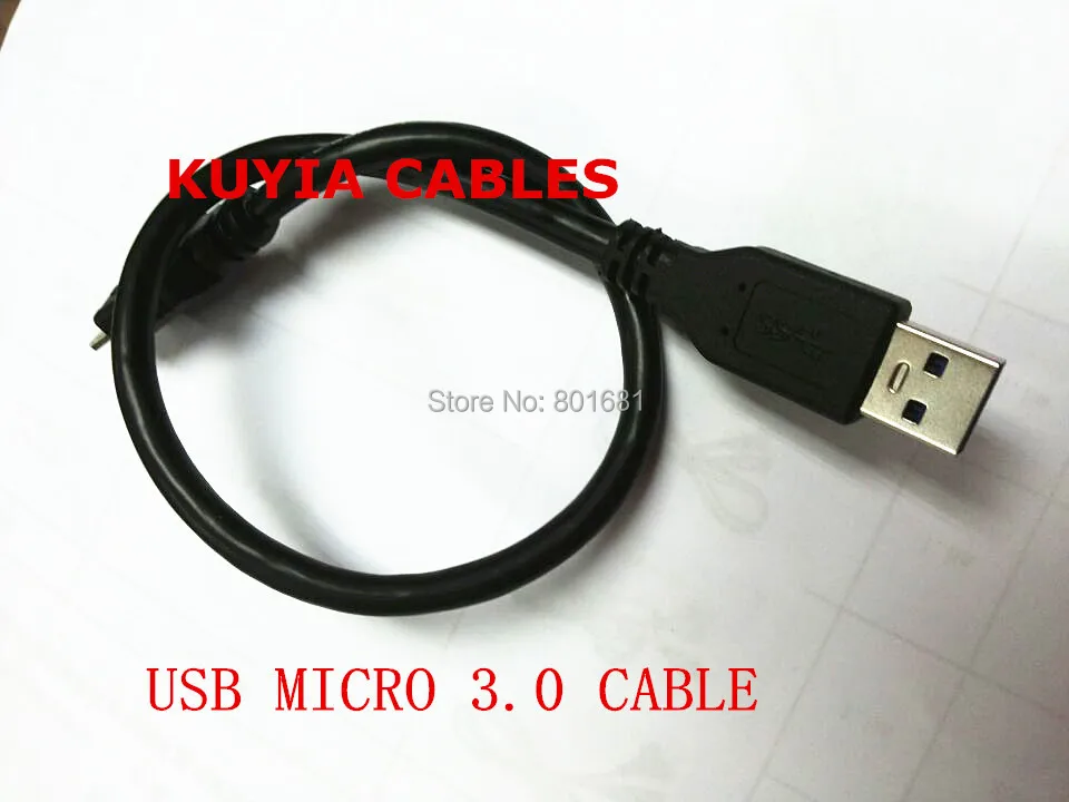 

2pcs/lot New high quality USB 3.0 cable 50CM 3ft AM to Micro B Cables AM - MICRO B USB cabo kabel Lines black colour
