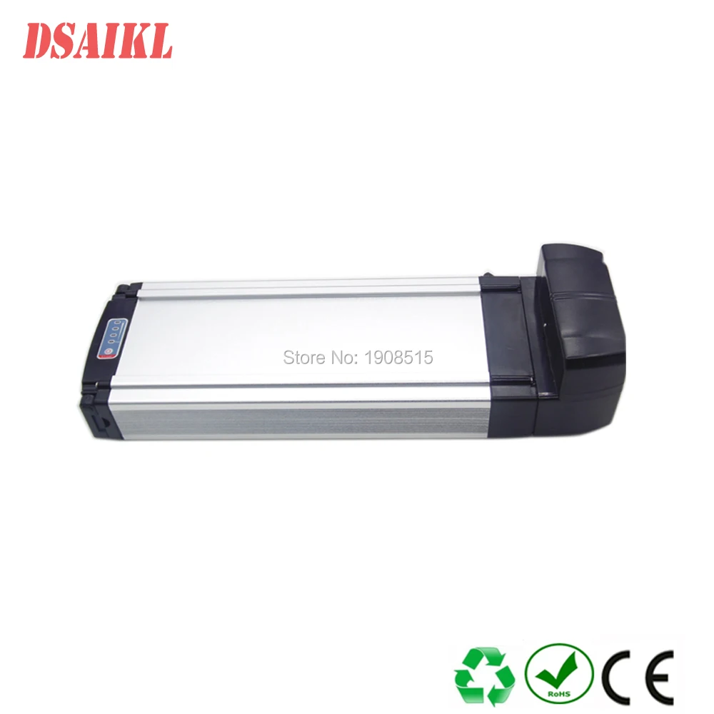 

free shipping LiFePO4 36V 10ah 10.5ah rear rack battery pack long cycle 2000times for ebike with charger