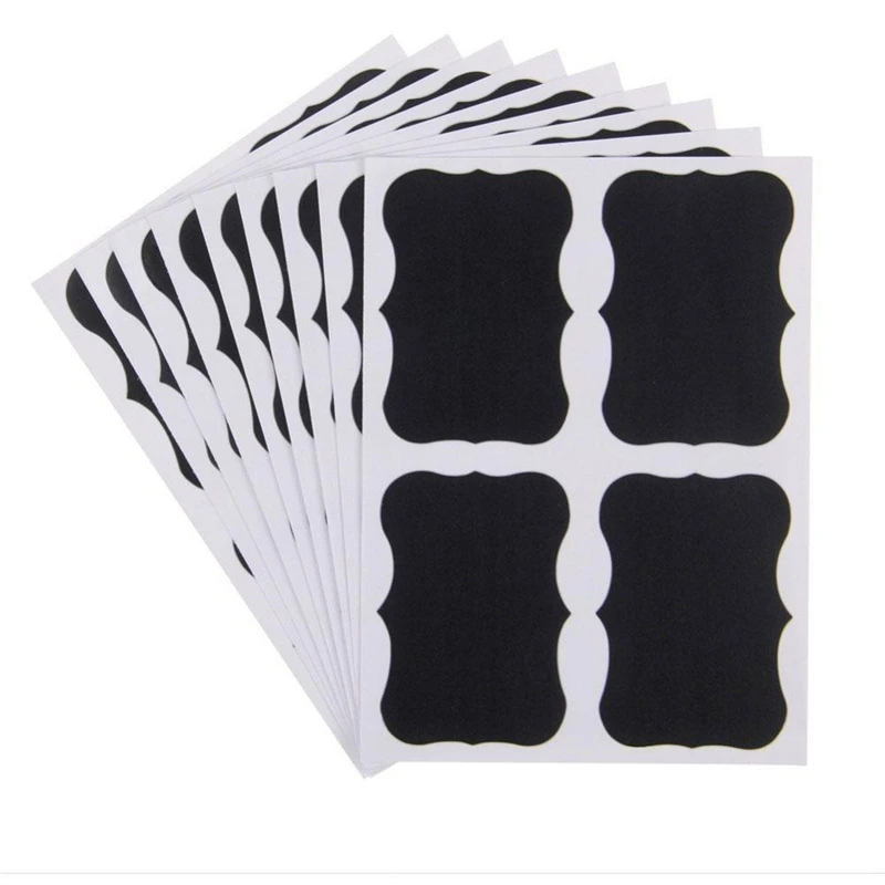 

36pcs Craft Kitchen Jar Labels Paper Chalkboard Chalk Board Blackboard Decals Wall Furniture Stickers 2019 Hot Home Decoration