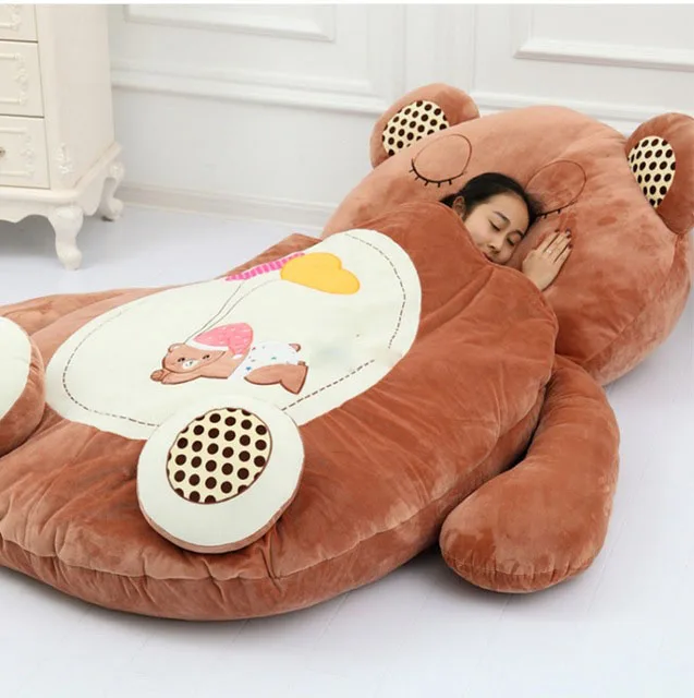 Bolsa de dormir gigante de felpa suave Animal Beanbag cama alfombra