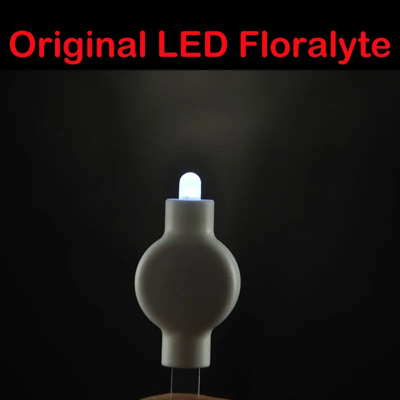 100 шт./лот Супер Яркий оригинальный LED Floralyte 2 шт. CR2032 Батарея питанием мини привело партийные Бумага Фонари Ligthing