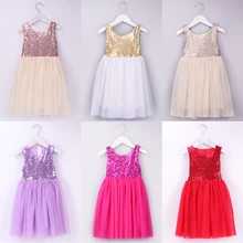 Платье с цветочным узором для девочек; платье с блестками для девочек; вечерние платья-пачки с блестками для маленьких детей; летнее платье на День рождения; цвет РОЗОВЫЙ, золотистый