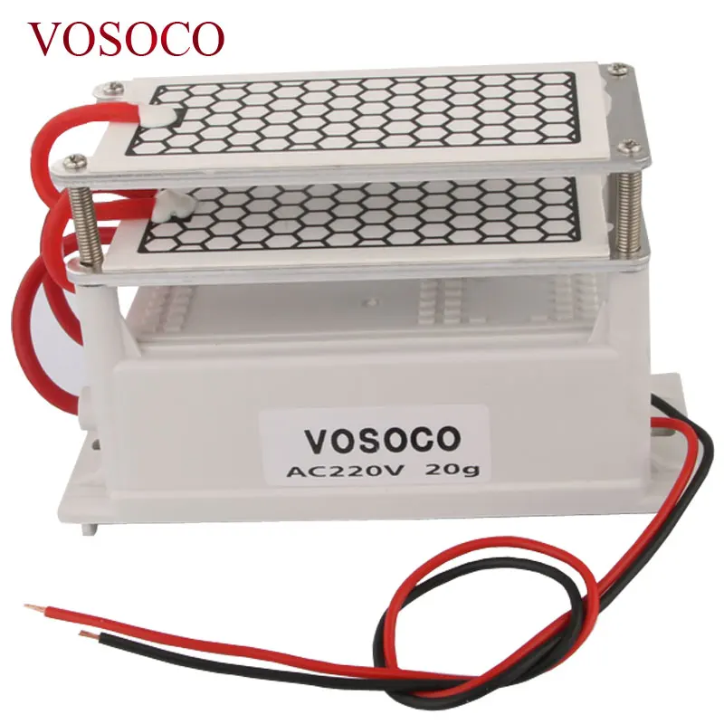 Ozone Generator 20g 220V double Ceramic Plate Ozonizer for water Air sterilize Purifier treatment Integrated ozone generator