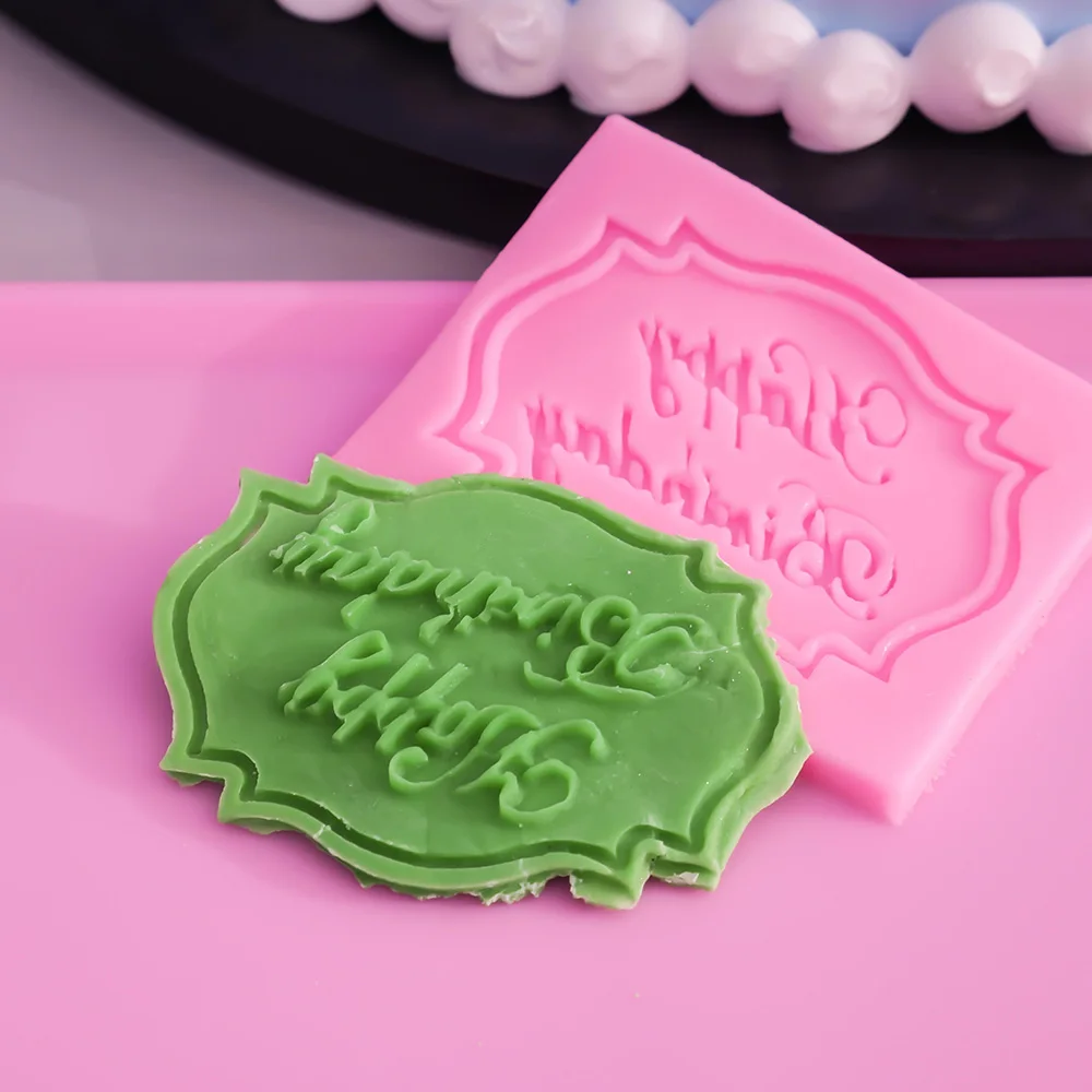 

Happy Birthday silicone mold chocolate fondant cake decoration Tools baking utensils Cookie Chocolate Confectionery Mould