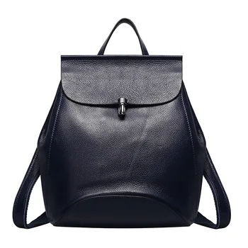 

genuine leather Backpack Autumn winter new Cow leather mochila brand women elegant school bag free shipping