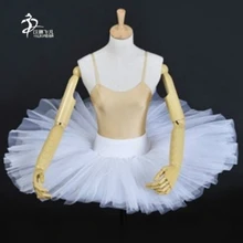 6 слоев взрослый профессиональный балетная пачка жесткий Organdy Platter юбка танцевальное платье для женщин/Профессиональный балетная пачка белый