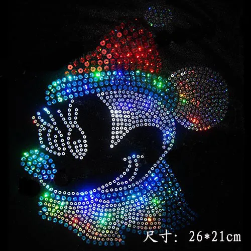 

10pc/lot mouse head motif heat transfer patch, Laser disc hotfix patches,iron-on diy accessories,embellishment garment