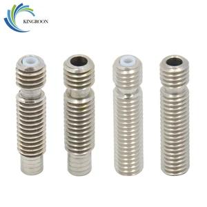 5 шт./лот V5 нержавеющая сталь горло M6 * 26 с тефлоновой трубкой резьба для 1,75 мм 3 мм нити 3D принтеры части Все металлические части - изображение