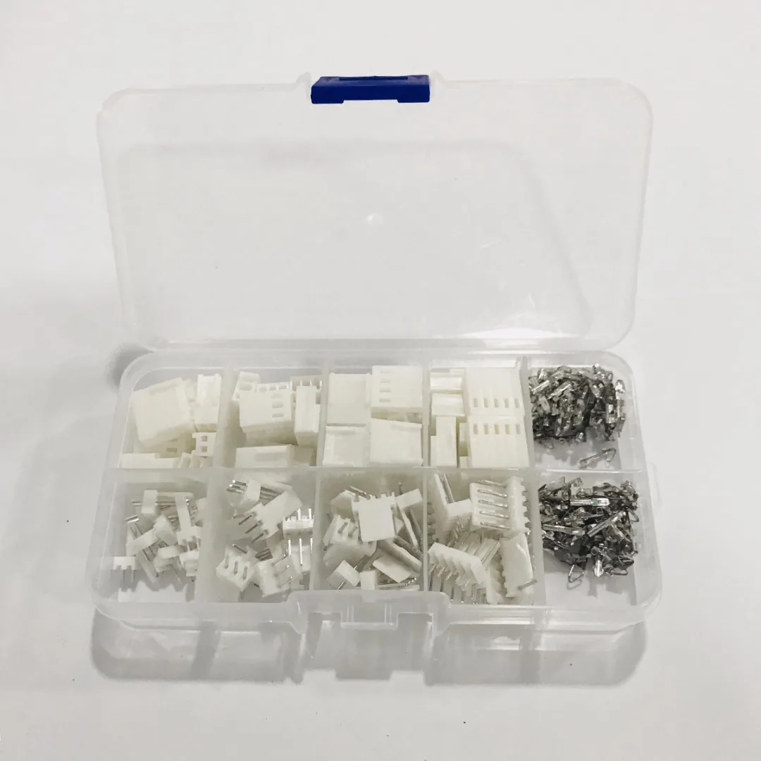 

150pcs White 2-5Pin Male/Female Wire Housing Connectors JST-XH 2.54mm Nylon Bare Terminal Assortment Kit For Automobile Cars