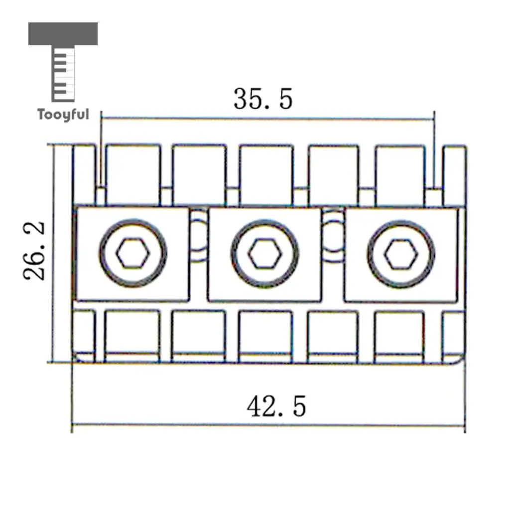 Tooyful 42,5 мм гайка для струны с фиксатором Безголовый винт гаечный ключ для Безголового электрогитарного моста аксессуары DIY