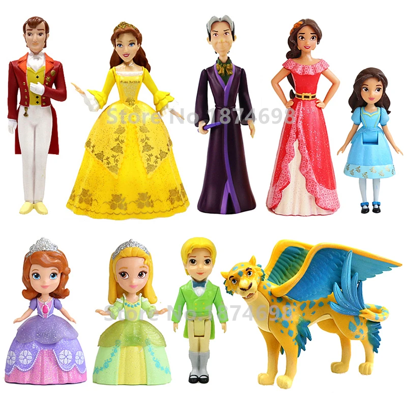 

New 9PCS Amber Prince Jame Isabel Skylar Queen King Cedric Ruby Oona Mermaid Mini PVC Figure Doll Toy Kids Girls Gift